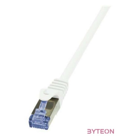 LogiLink RJ45 CAT6A S,FTP M,M adatkábel 0.25m AWG26 fehér