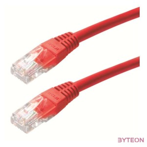 Gembird RJ45 CAT5e UTP M,M adatkábel 0.25m piros