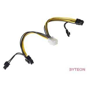 Akyga Power 6+2pin PCIe 2db Power 8pin PCI-E M,F adapter 0.2m