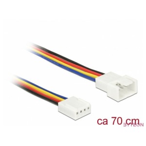 Delock Power 4pin PWM M,F tápkábel hosszabbító 0.7m