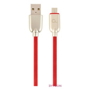 Gembird Premium rubber Micro-USB charging and data cable, 2m, red