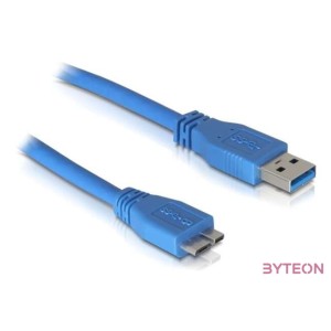 Delock USB 3.0 A - USB 3.0 micro B M,M adatkábel 2m kék