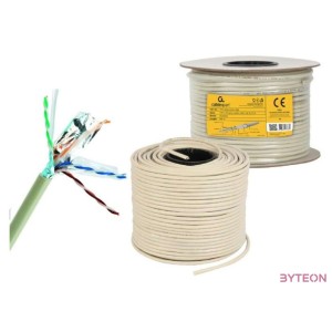 Gembird fali CAT6 FTP adatkábel 100m premium CCA tömör réz szürke