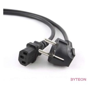 Gembird 230V villásdugó CEE 7,7 - C13 M,F tápkábel 5m fekete VDE