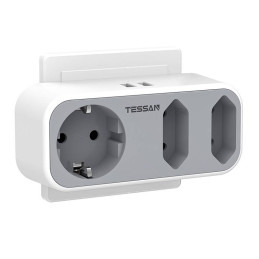 Tessan Wall Socket TS-324-GRA