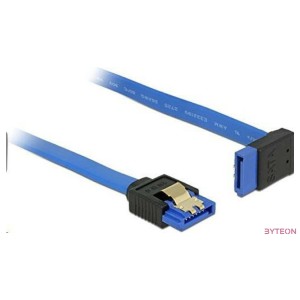 Delock SATA 3 F,F adatkábel 0.2m kék egyenes,90° fel