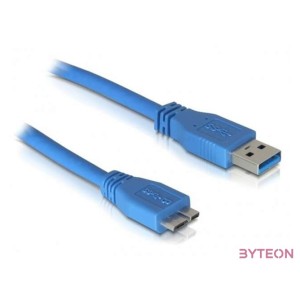 Delock USB 3.0 A - USB 3.0 micro B M,M adatkábel 2m kék