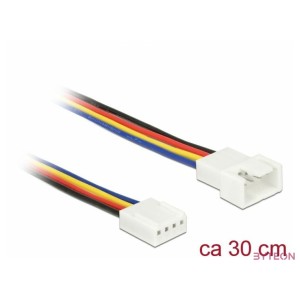 Delock Power 4pin PWM M,F tápkábel hosszabbító 0.3m
