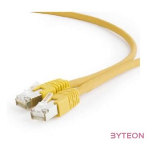 Gembird RJ45 CAT6A FTP M,M adatkábel 1.5m sárga LSZH