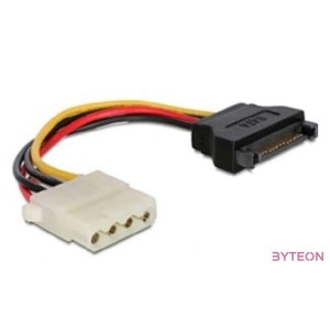 Gembird SATA Power - Molex Power 4pin M,F tápkábel 0.15m