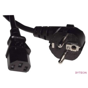 Gembird 230V villásdugó CEE 7,7 - C13 M,F tápkábel 5m fekete VDE