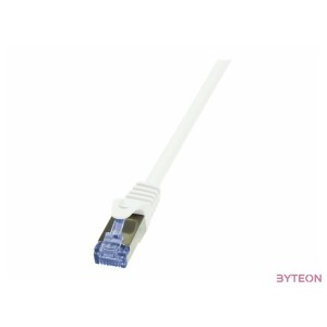 LogiLink RJ45 CAT6A S,FTP M,M adatkábel 0.25m AWG26 fehér