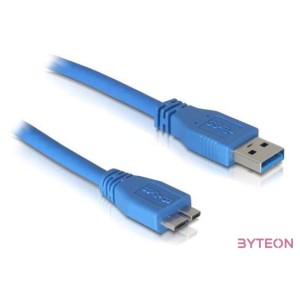 Delock USB 3.0 A - USB 3.0 micro B M,M adatkábel 2m kék