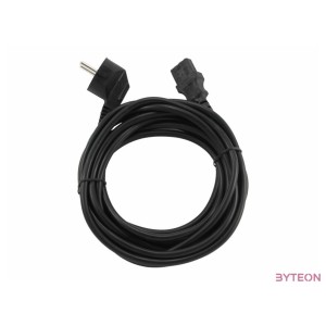 Gembird 230V villásdugó CEE 7,7 - C13 M,F tápkábel 5m fekete VDE