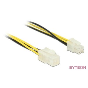 Delock Power 4pin M,F tápkábel hosszabbító 0.3m