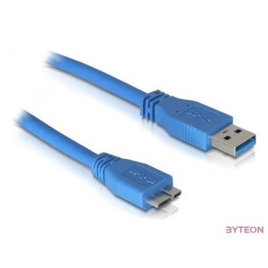 Delock USB 3.0 A - USB 3.0 micro B M,M adatkábel 2m kék