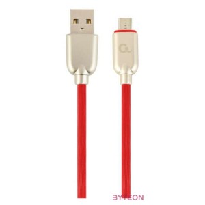 Gembird Premium rubber Micro-USB charging and data cable, 2m, red