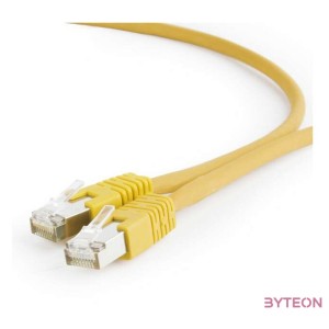 Gembird RJ45 CAT6A FTP M,M adatkábel 1.5m sárga LSZH