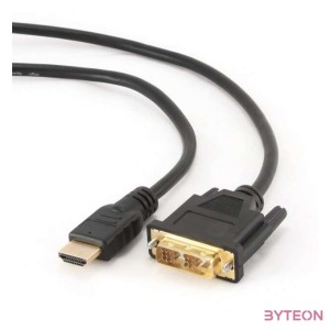 Gembird HDMI - DVI-D M,M video jelkábel 0.5m fekete