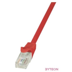 LogiLink RJ45 CAT5e UTP M,M adatkábel 2m AWG26 piros
