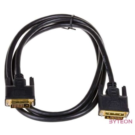 Akyga AK-AV-06 DVI-D M,M video jelkábel 1.8m fekete