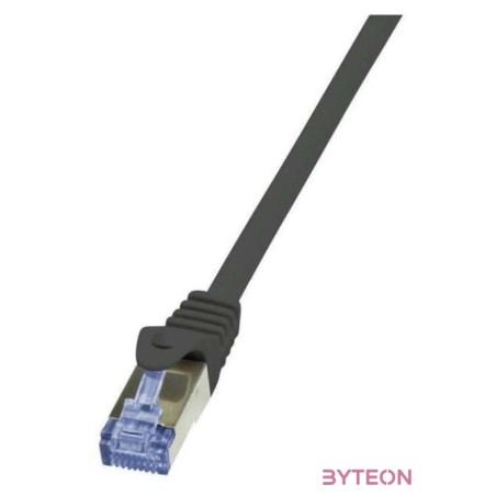LogiLink RJ45 CAT6A S,FTP M,M adatkábel 1m AWG26 fekete