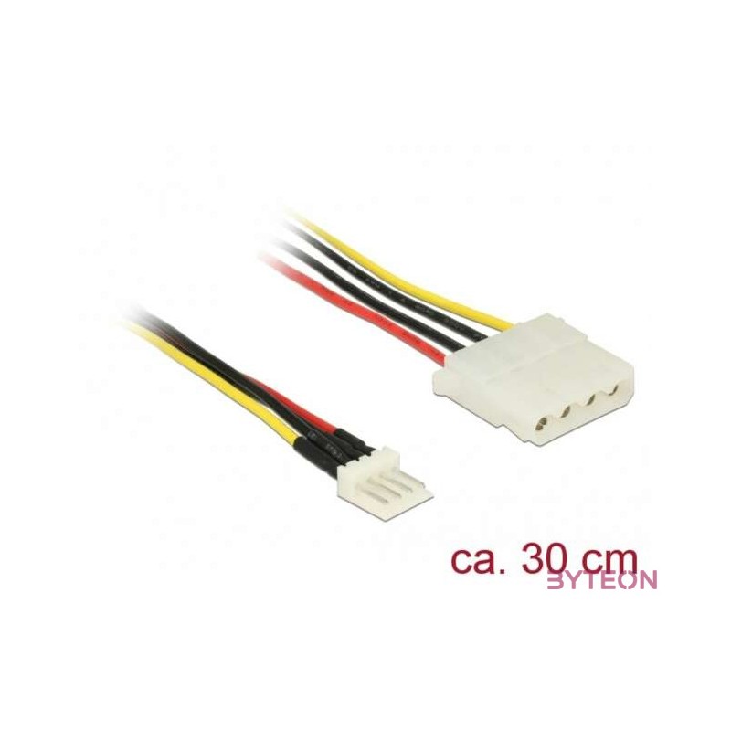 Delock Floppy Power - Molex Power 4pin M,F tápkábel 0.3m