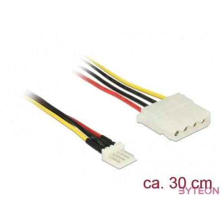 Delock Floppy Power - Molex Power 4pin M,F tápkábel 0.3m