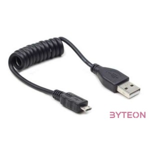 Gembird USB A - USB micro B M,M adatkábel 0.6m csavart fekete