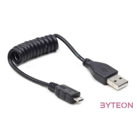 Gembird USB A - USB micro B M,M adatkábel 0.6m csavart fekete