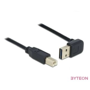 Delock Easy-USB - USB 2.0 B M,M adatkábel 0.5m fekete 90°,egyenes
