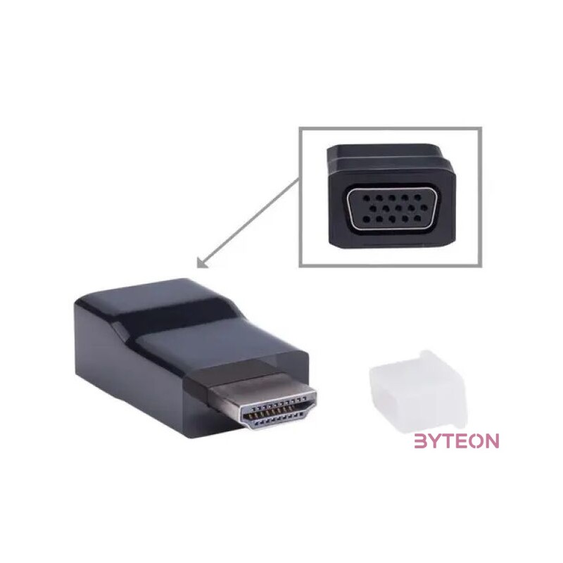 Gembird HDMI - VGA M,F adapter fekete