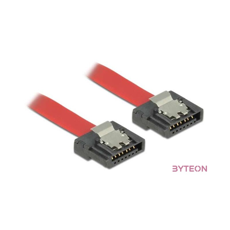 Delock SATA 3 F,F adatkábel 1m FLEXI piros