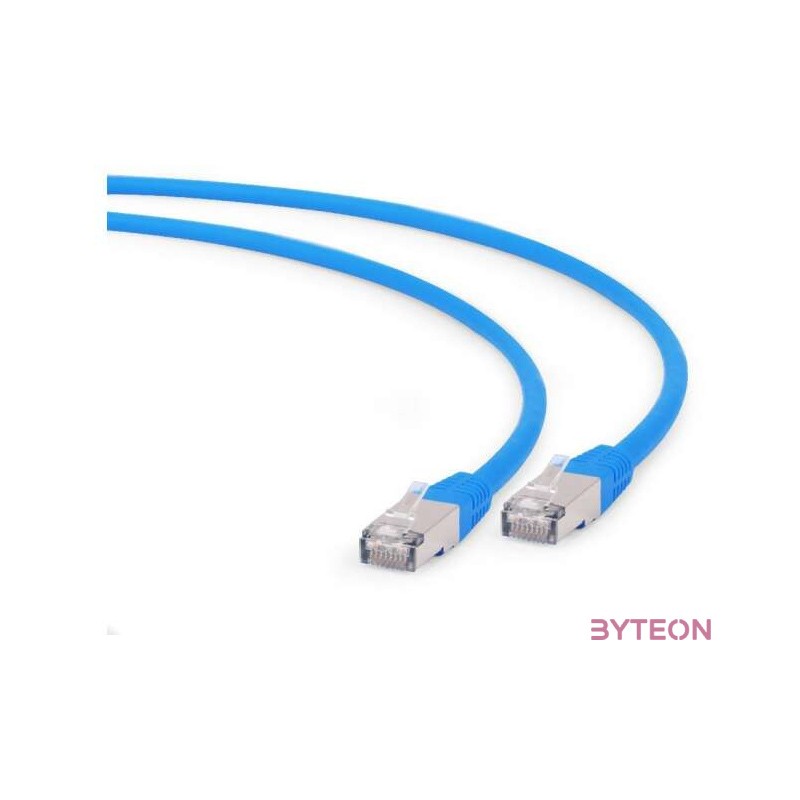 Gembird RJ45 CAT6A FTP M,M adatkábel 0.5m kék LSZH
