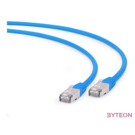 Gembird RJ45 CAT6A FTP M,M adatkábel 0.5m kék LSZH