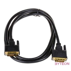 Akyga AK-AV-06 DVI-D M,M video jelkábel 1.8m fekete