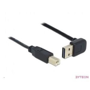 Delock Easy-USB - USB 2.0 B M,M adatkábel 0.5m fekete 90°,egyenes
