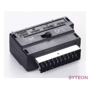 Gembird Scart - 3db RCA S-Video M,F adapter fekete