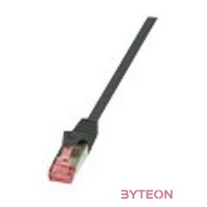 LogiLink RJ45 CAT6A S,FTP M,M adatkábel 1m AWG26 fekete