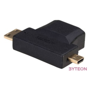Akyga AK-AD-23 HDMI - HDMI micro D HDMI mini C F,M adapter fekete