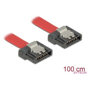 Delock SATA 3 F,F adatkábel 1m FLEXI piros