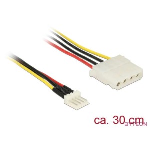 Delock Floppy Power - Molex Power 4pin M,F tápkábel 0.3m