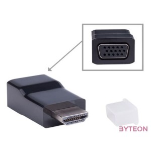 Gembird HDMI - VGA M,F adapter fekete