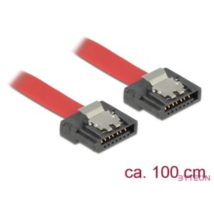Delock SATA 3 F,F adatkábel 1m FLEXI piros