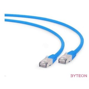 Gembird RJ45 CAT6A FTP M,M adatkábel 0.5m kék LSZH