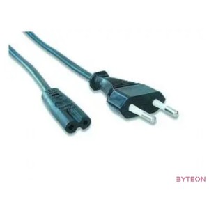 Gembird 230V villásdugó CEE 7,7 - C7 M,F tápkábel 1.8m fekete