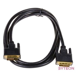 Akyga AK-AV-06 DVI-D M,M video jelkábel 1.8m fekete