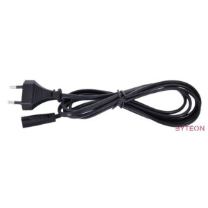 Gembird 230V villásdugó CEE 7,7 - C7 M,F tápkábel 1.8m fekete