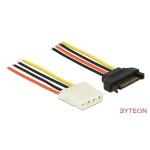 Delock SATA Power 15pin - Molex Power 4pin M,F tápkábel 0.5m