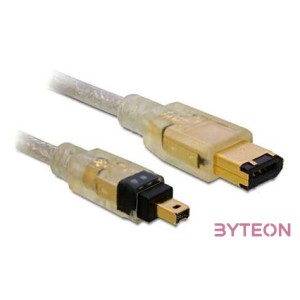 Delock Firewire 6pin - Firewire 4pin M,M adatkábel 1m fekete